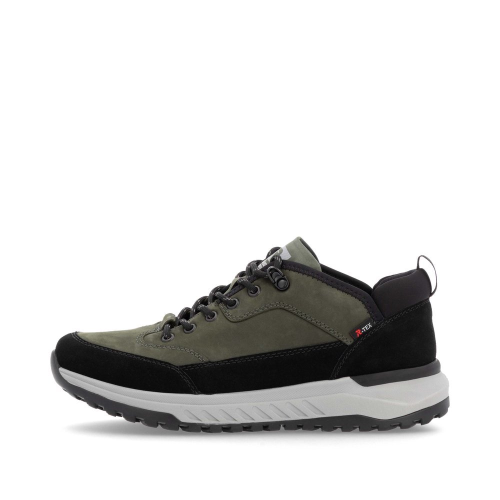 Green Rieker men´s low-top sneakers U0102-54 with RiekerTEX technology. Outside of the shoe.