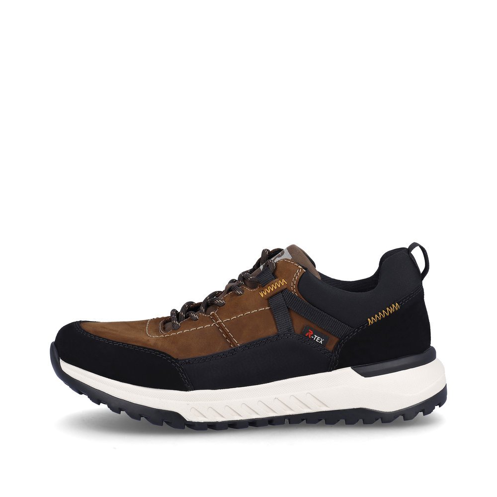 Brown Rieker men´s low-top sneakers U0100-22 with RiekerTEX technology. Outside of the shoe.