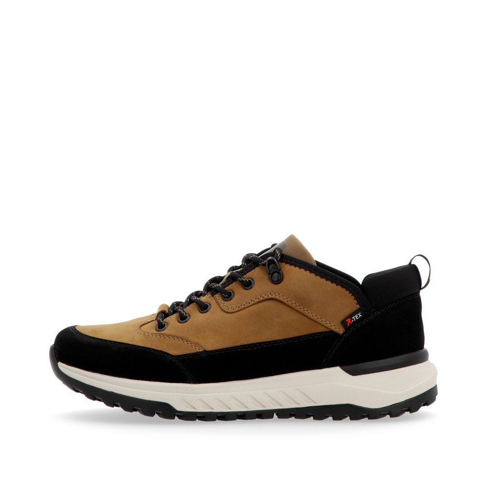 Brown Rieker men´s low-top sneakers U0102-68 with RiekerTEX technology. Outside of the shoe.