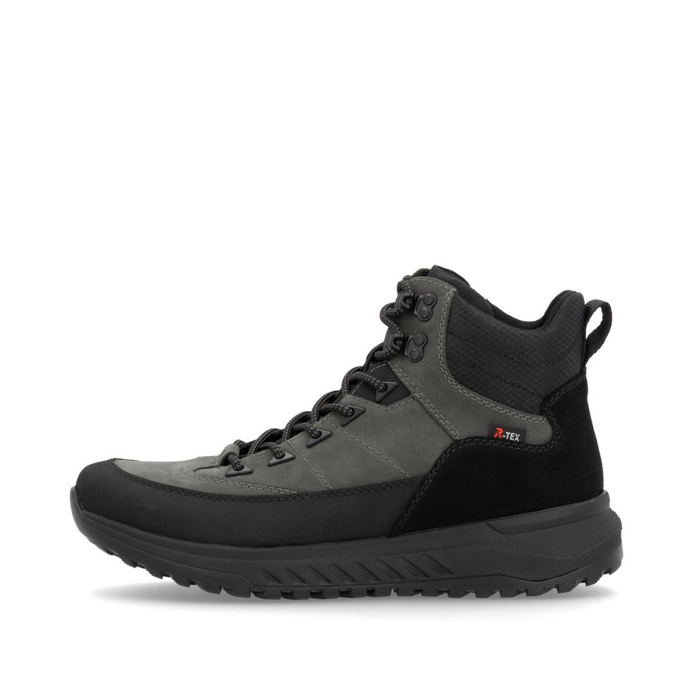 Grey Rieker men´s high-top sneakers U0174-42 with RiekerTEX technology. Outside of the shoe.