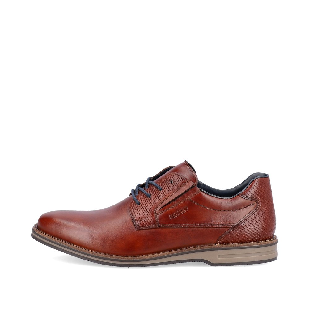 Brown Rieker men´s lace-up shoes 12507-24 with comfort width G 1/2. Outside of the shoe.