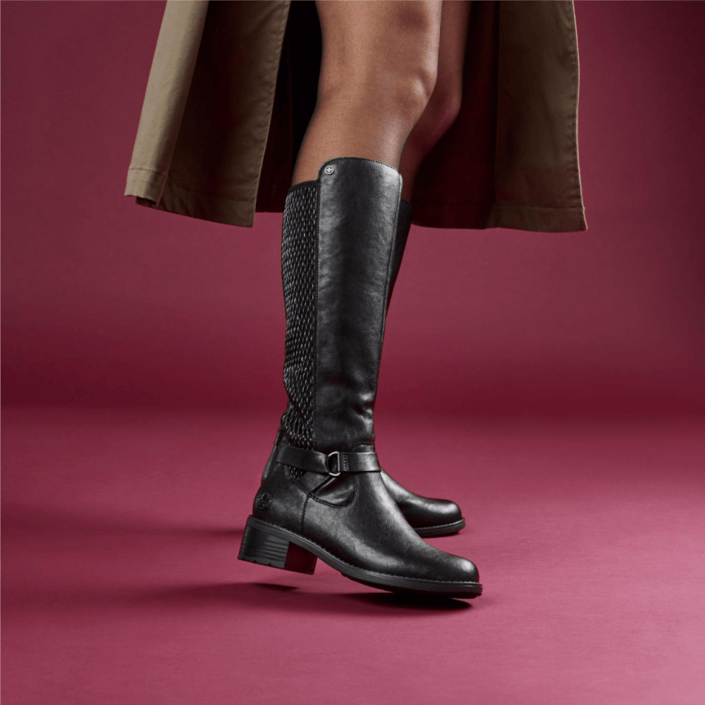 Rieker Stiefel 75490-00 mit flexiblem Vario-Schaft.