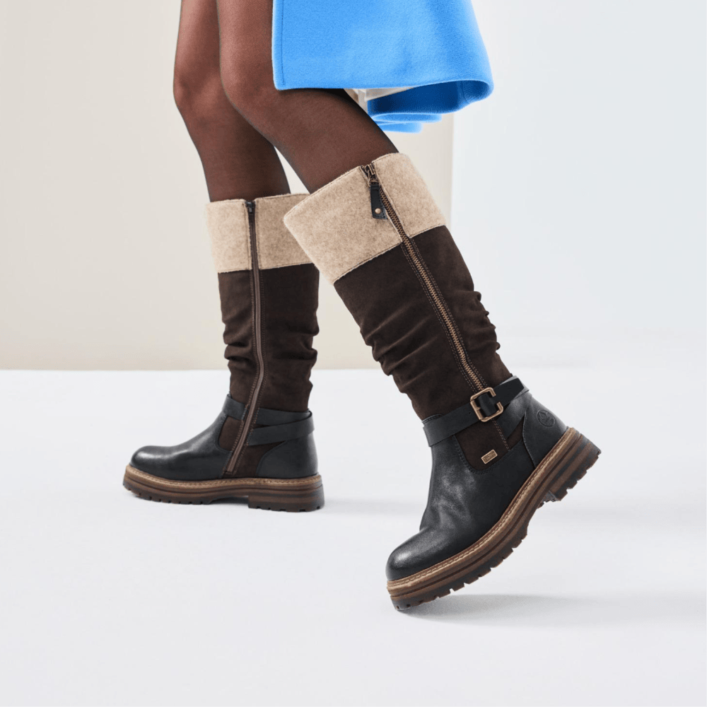 Bottes pour femmes 93092-90 avec tige Vario de Rieker.