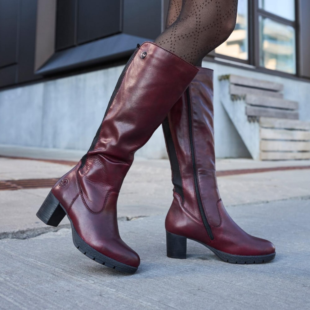Rieker Bottes pour femmes 77684-35 en cuir véritable.