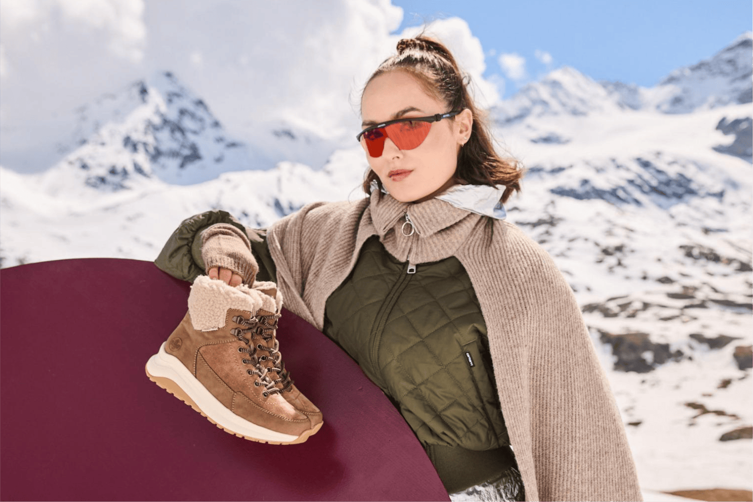Winterstiefel z0920-24 von Rieker zum Schnüren.