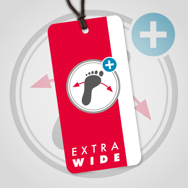Extra wide shoes by Rieker.