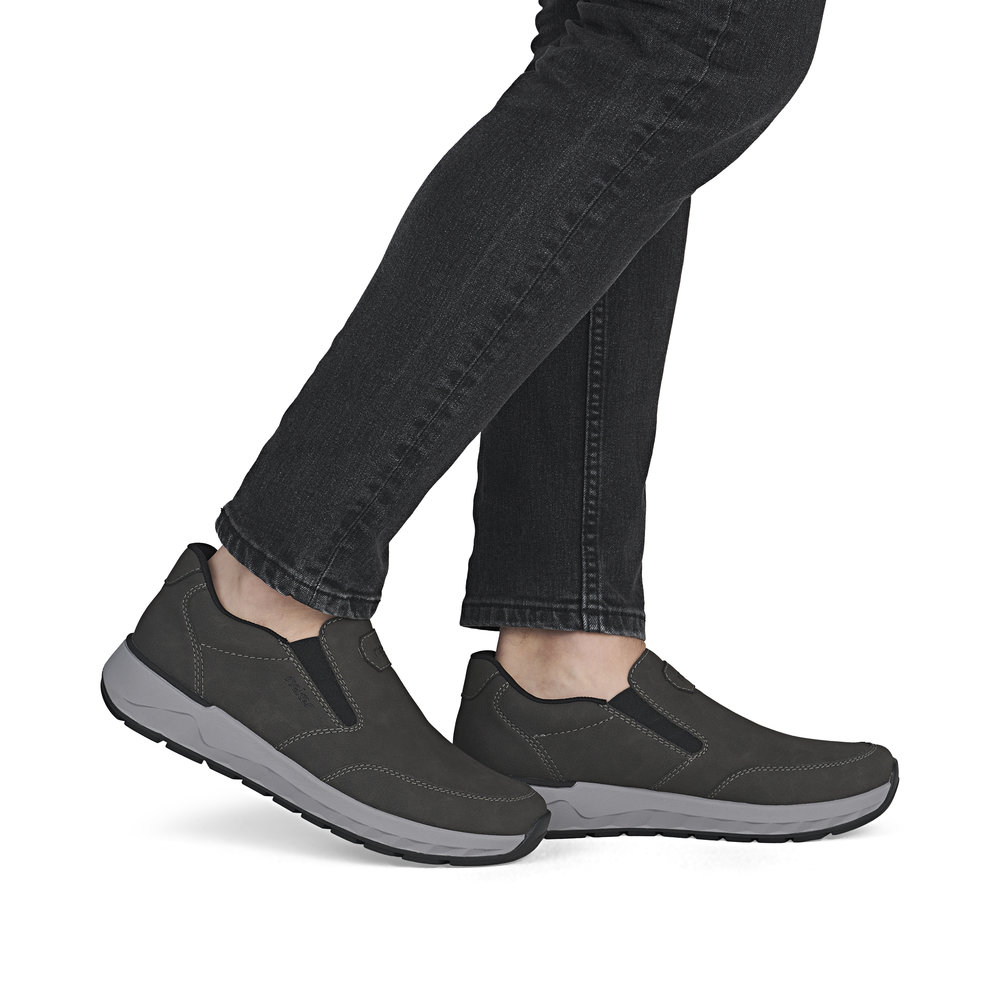Produktbild von RIEKER Herren Slipper Grau Kunstleder - Größe: 44