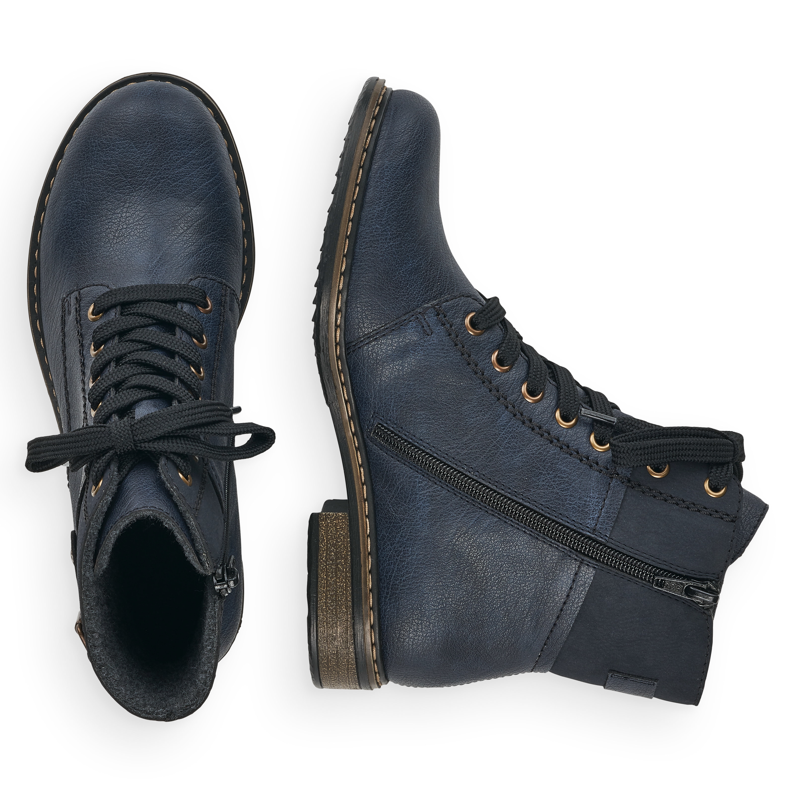 Damen Stiefeletten Stiefel Rieker Blau Rieker Damen