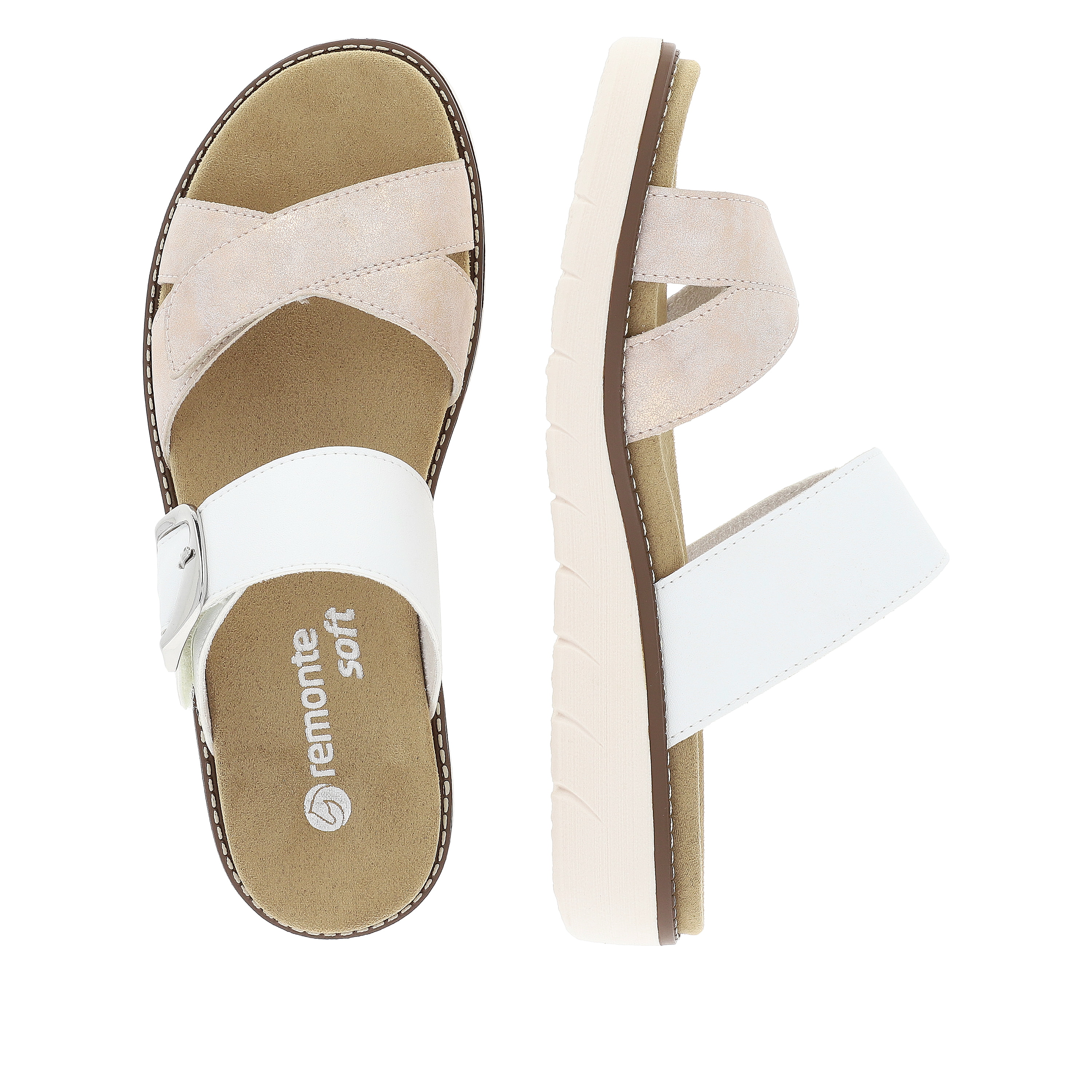 Remonte R6858 Damessandalen, Beige Combi 60, 41 EU