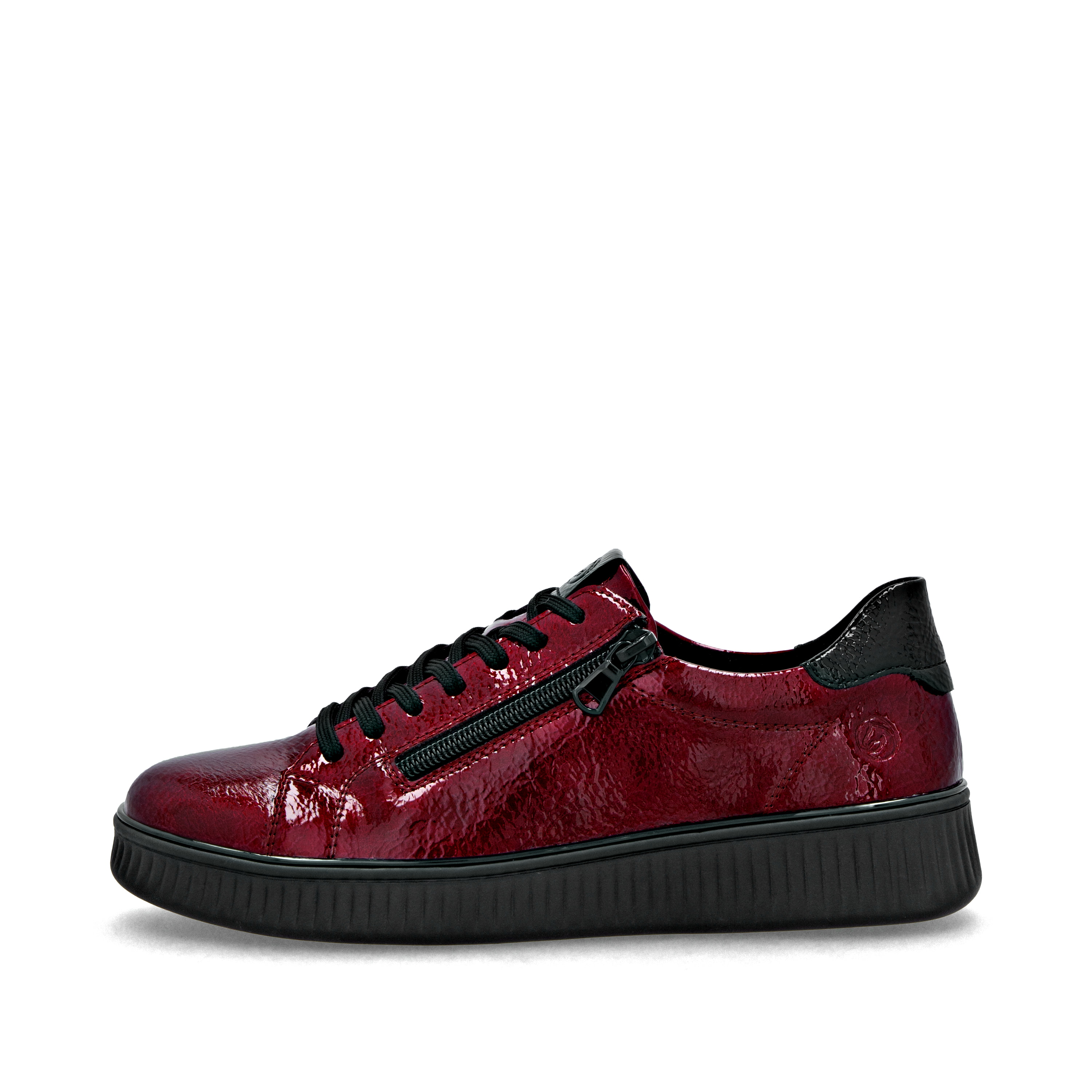 Remonte Damen Sneaker D1e01 – Weiße Ledersneaker Mit Reißverschluss & Weichem Fußbett