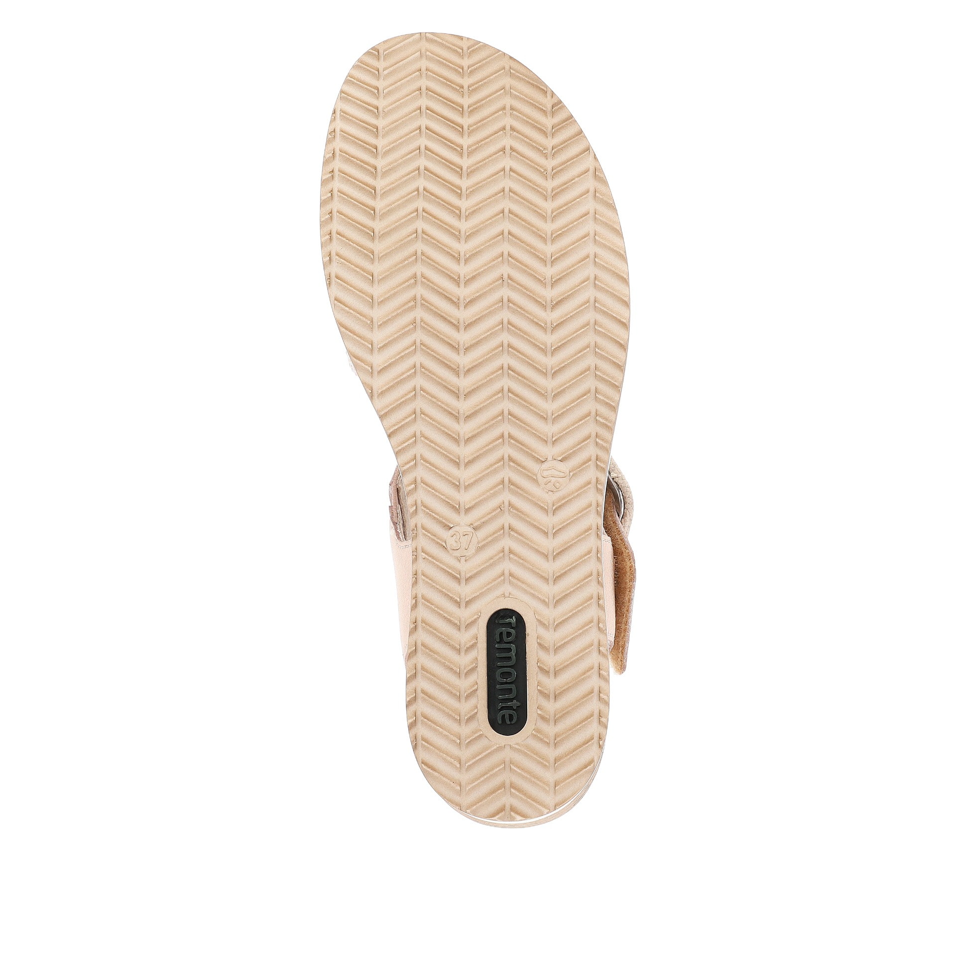 Remonte Dames D6454 Wigsandaal - Metallic Sleehak Met Dierenprint En Klittenband