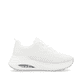 Weiße vegane Rieker Damen Sneaker Low W2701-80 mit einer Schnürung. Schuh Innenseite.