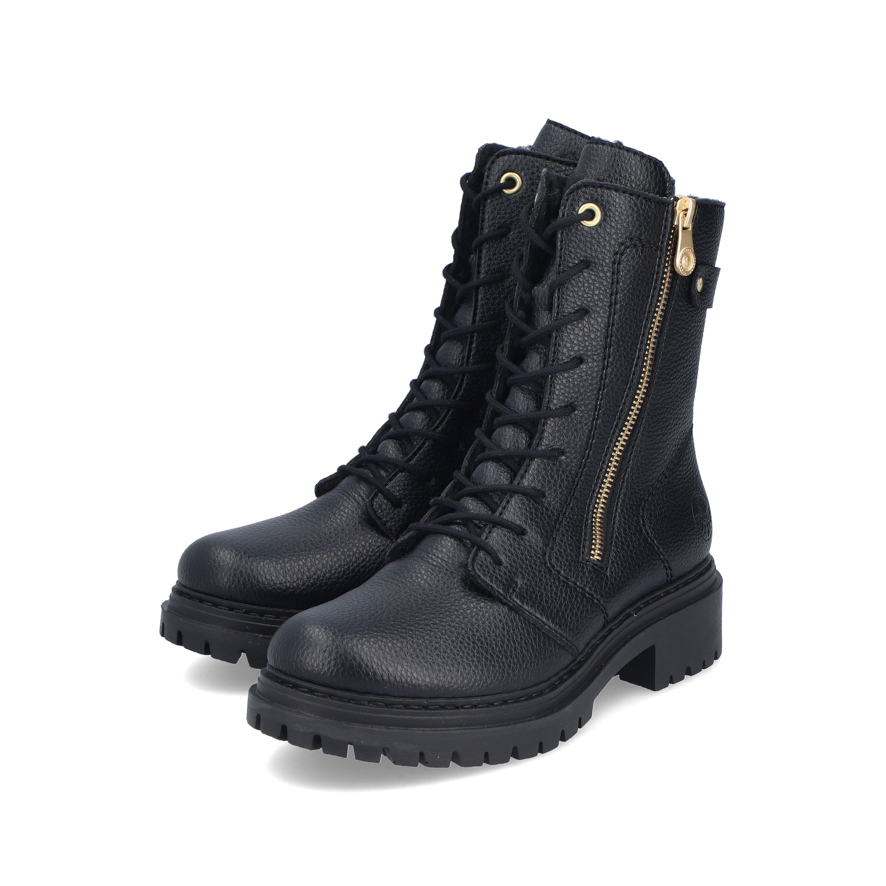 Rieker Dames 72640 Biker-Boot, zwart, 41 EU, zwart, 41 EU