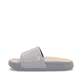 Graue Rieker Herren Pantoletten U3250-40 mit ultraleichter und dämpfender Sohle. Schuh Außenseite.