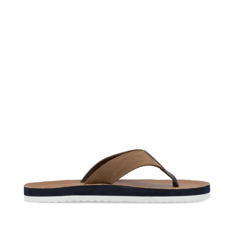 Braune Rieker Herren Zehentrenner 20152-26 mit der Komfortweite G. Schuh Innenseite.