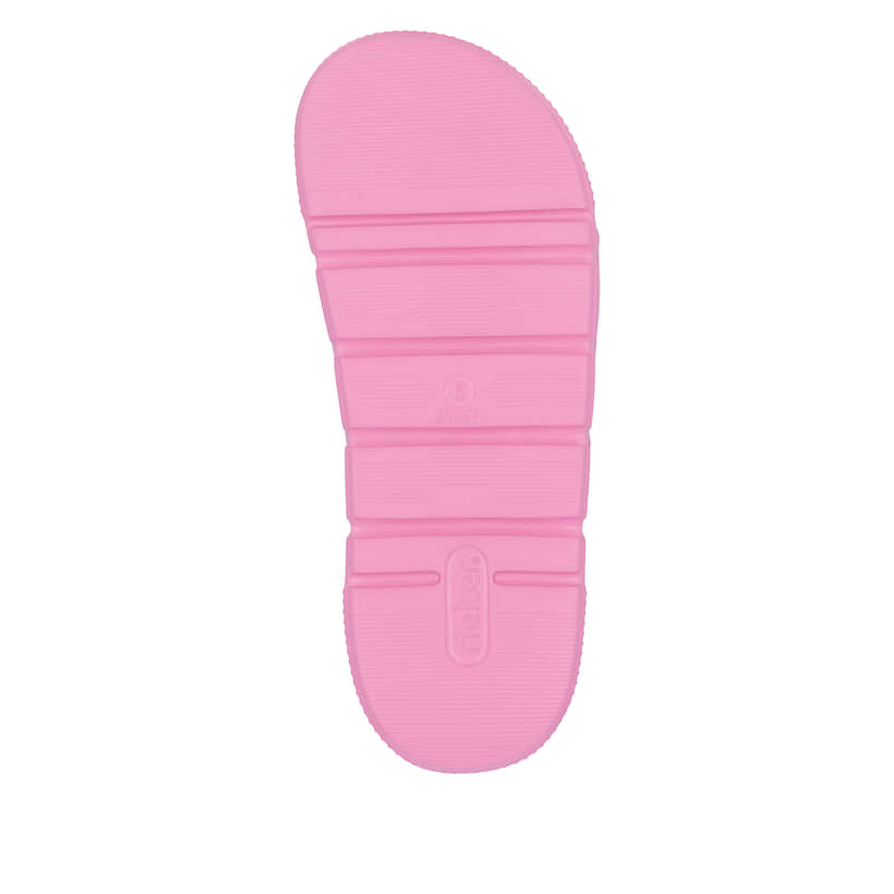 Rosane Rieker Damen Pantoletten P2180-34 mit Schnallen sowie ultraleichter Sohle. Schuh Laufsohle.