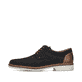 Blaue Rieker Herren Schnürschuhe 16506-16 in Löcheroptik sowie Extraweite H. Schuh Außenseite.