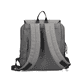 Rieker Rucksack H1649-40 in Grau mit Dreiecks-Musterung, mattem Finish und Handyfach. Rückseite.
