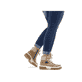 
Braunbeige Rieker Damen Schnürstiefel X8647-64 mit Schnürung und Reißverschluss. Schuh am Fuß