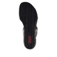 Beige Rieker Keilsandaletten 68172-60 mit trendiger Schnalle. Schuh Laufsohle.