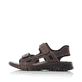 Braune Rieker Herren Trekkingsandalen 26761-26 mit einem Klettverschluss. Schuh Außenseite.