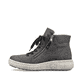 
Graue Rieker Damen Schnürschuhe Z6611-45 mit einer robusten Profilsohle. Schuh Außenseite
