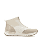 Beige vegane Rieker Damen Sneaker High 58959-62 mit floralem Muster. Schuh Innenseite.