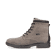Graue Rieker Herren Schnürstiefel 33420-64 aus Rauleder. Schuh Außenseite.