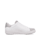 Weiße Rieker Damen Sneaker Low 41900-80 mit flexibler und super leichter Sohle. Schuh Innenseite.