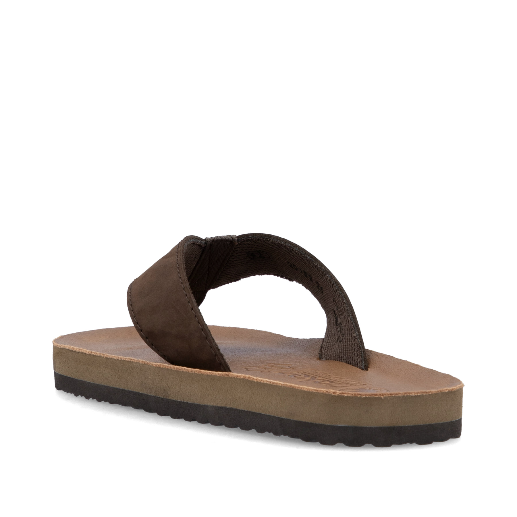 Braune Rieker Herren Zehentrenner 20152-25 mit der Komfortweite G. Schuh von hinten.