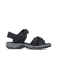 Schwarze Rieker Damen Trekkingsandalen 68852-00 mit einem Klettverschluss. Schuh Innenseite.