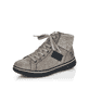 Graue Rieker Damen Schnürstiefel Z4230-40 mit wasserabweisender TEX-Membran. Schuh seitlich schräg.