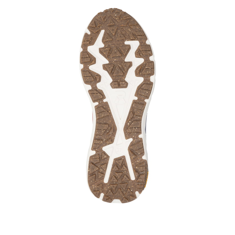 Rote Rieker Sport Damen Sneaker Low W4501-33. Schuh Laufsohle.