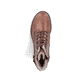 Braune Rieker Damen Biker Boots 76724-25 mit gemustertem Schaft. Schuh von oben.