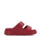 Rote Rieker Damen Pantoletten P2180-35 mit Schnallen sowie einer flexiblen Sohle. Schuh Innenseite.