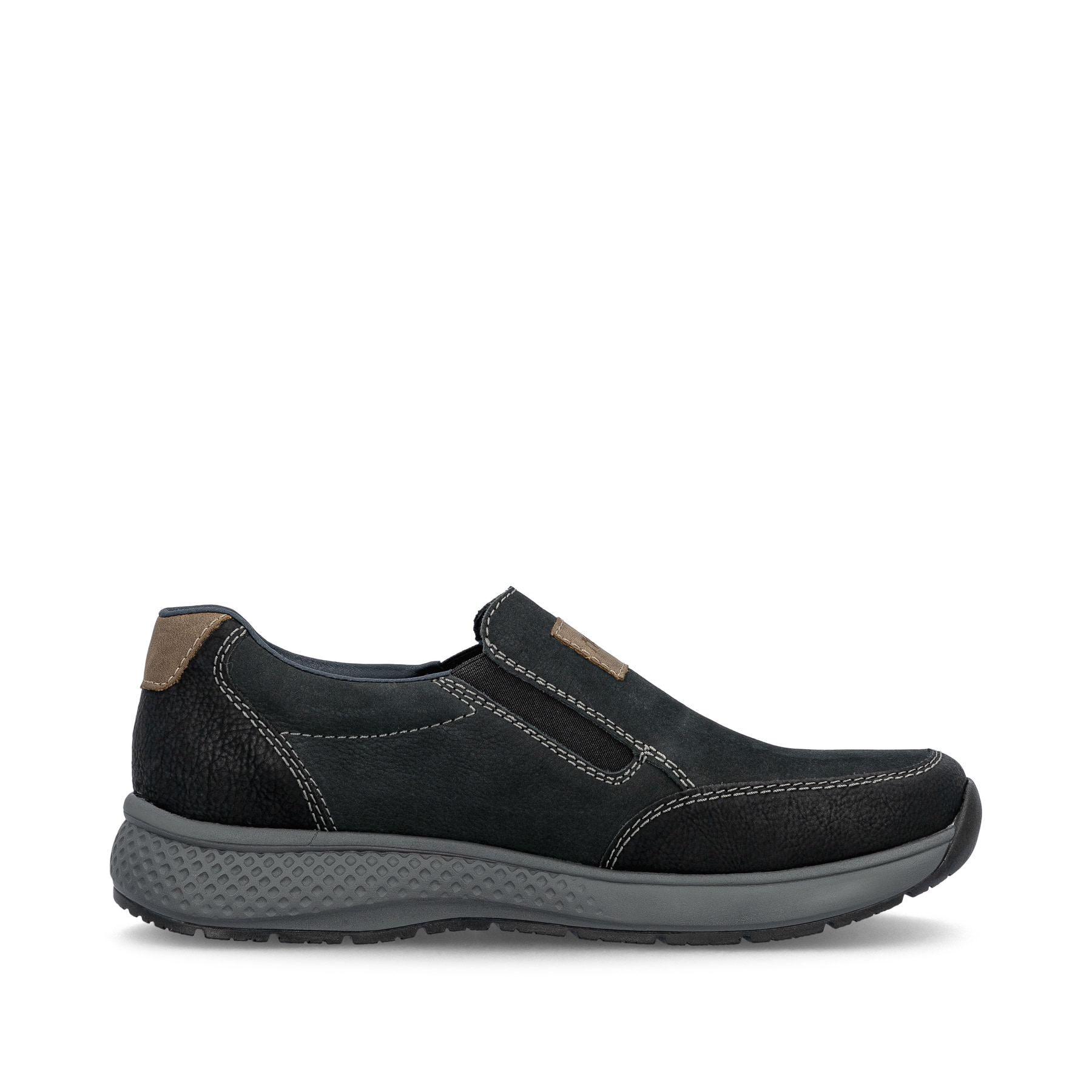 Blaugraue Rieker Herren Sneaker Low B7613-14 mit einer schockabsorbierenden Sohle. Schuh Innenseite