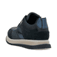 Blaue Rieker Damen Sneaker Low 49006-14 mit einem Reißverschluss. Schuh von hinten.