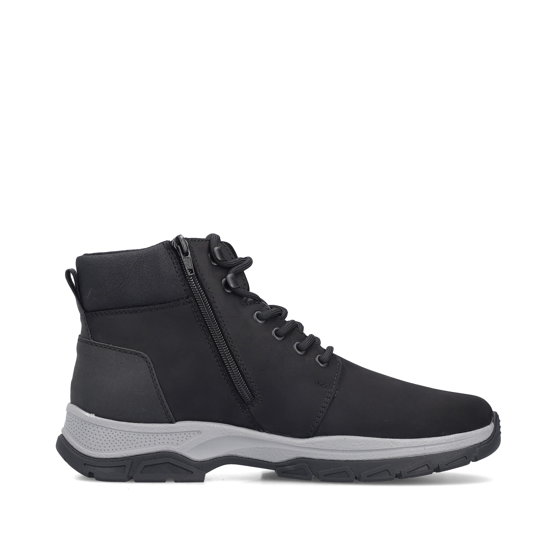 Schwarze Rieker Herren Schnürstiefel 30241-00 aus Rauleder. Schuh Innenseite.
