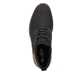Mocassins Rieker noirs pour homme 14750-00 avec bande élastique. Semelle extérieure de la chaussure.