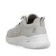Beige Rieker Damen Slipper M8551-60 mit Gummizug sowie gepolsterter Einlegesohle. Schuh von hinten.