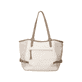 Rieker Shopper H1499-60 in Beige mit Innenfach, Reißverschluss und Handyfach. Rückseite.