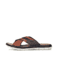 Braune Rieker Herren Pantoletten 25186-24 mit der Komfortweite G 1/2. Schuh Außenseite.