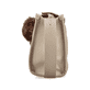 Rieker Handtasche H1656-60 in Beige mit Puschel an der Seite, Reißverschluss und Handyfach. Linksseitig.