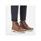 
Kaffeebraune Rieker Herren Schnürstiefel B3342-24 mit Schnürung und Reißverschluss. Schuh am Fuß