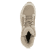 Beige Rieker Damen Schnürstiefel W0071-20 mit wasserabweisender TEX-Membran. Schuh von oben.