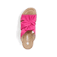Rosane Rieker Damen Pantoletten 68789-31 mit dekorativer Schleife sowie Gummizug. Schuh von oben.