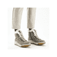 Graue Rieker Damen Schnürstiefel Y4713-45 mit wasserabweisender TEX-Membran. Schuh am Fuß.