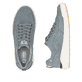 Blaue Rieker Herren Sneaker Low U1101-14 mit einer Schnürung. Schuh von oben, liegend.