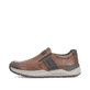 Braune Rieker Herren Slipper 06055-24 aus Glattleder mit einem Gummizug. Schuh Außenseite.