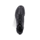 Schwarze Rieker Damen Biker Boots 74044-00 mit einem Reißverschluss. Schuh von oben.